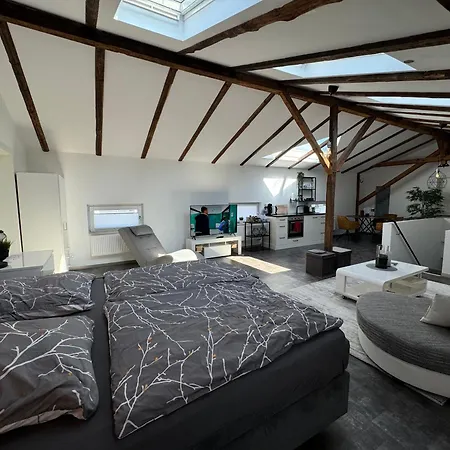 Ferienwohnung Gleis 13 - The Loft Im Ehemaligen Lokschuppen Bückeburg Exterior foto